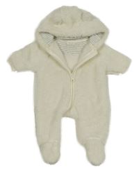 Biela chlpatá kombinéza Next