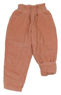 Růžové podšité manšestráky Topolino