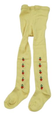 Žluté punčocháče se srdíčky 