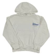 Bielo-modrá mikina s nápismi a kapucňou Primark