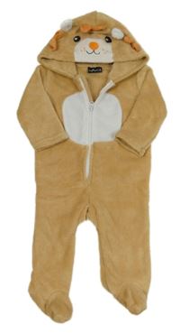 Béžovo-biela kombinéza s kapucí - Levík