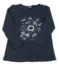 Tmavomodré triko s vesmírem Kiki&Koko