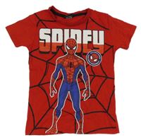 Červeno-čierne tričko so Spidermanem