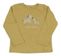 Piesková é tričko so zebrami C&A