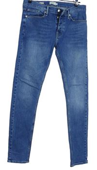 Pánske modré skinny rifle Topman vel. 32