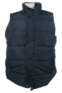 Pánská tmavomodrá šusťáková zateplená vesta Lincoln 