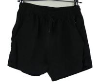 Dámske čierne šušťákové športové kraťasy