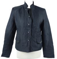 Dámsky tmavomodrý ľanový blejzer H&M