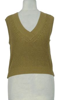 Dámska béžová svetrová crop vesta H&M