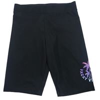 Čierne športové elastické kraťasy s potlačou H&M