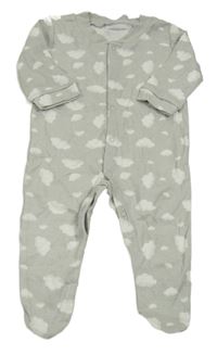 Svetlosivý overal s mráčikmi