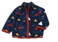 Tmavomodrá vzorovaná fleecová propínací mikina Orchestra