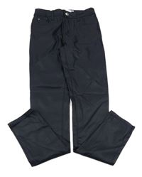 Tmavomodré potažené skinny kalhoty 