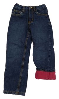 Tmavomodré podšité rifle Tchibo