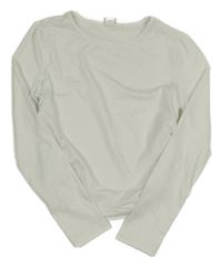 Biele športové crop tričko Shein