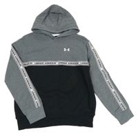 Šedo-černá mikina s kapucí Under Armour