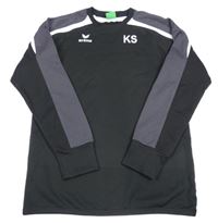 Čierno-sivo-biela športová funkčná mikina Erima