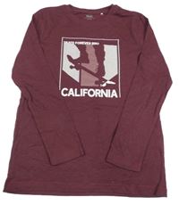 Vínové tričko s potlačou Yigga