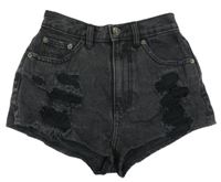 Tmavošedé riflové kraťasy Pull&Bear