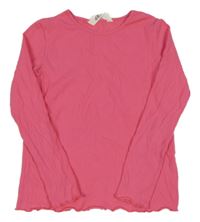 Růžové žebrované triko H&M