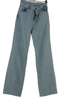 Dámské světlemodré široké rifle 