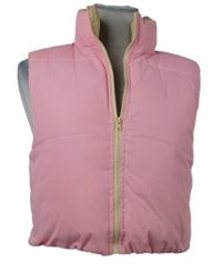 Dámska svetloružová šušťáková crop vesta Shein