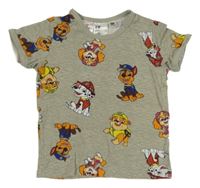 Šedé žíhané tričko s tlapkovou patrolou H&M