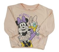 Světlerůžová mikina s Minnie a Daisy Disney