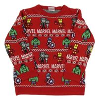 Červený vzorovaný svetr - Avenger Next
