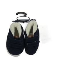 Nové - Tmavomodré zateplené kotníkové capáčky Matalan