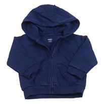 Tmavomodrá prepínaci mikina s kapucňou M&S