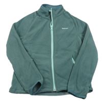 Khaki fleecová funkčná prepínaci mikina s logom Quechua