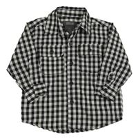 Černo-bílá kostkovaná košile 
