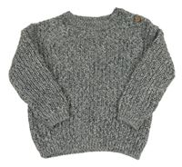 Tmavomodro-biely melírovaný sveter George