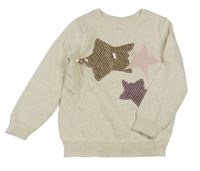 Béžový sveter s hviezdami Primark