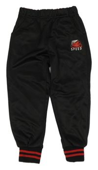 Černé sportovní tepláky s potiskem 