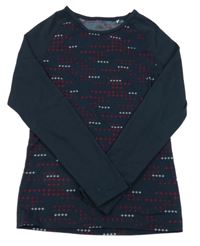 Tmavomodré funkčné tričko s křížky Crane