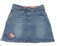 Modrá rifľová sukňa s koněm Manguun