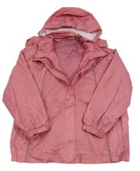 Ružová šušťáková jarná bunda s kapucňou Alive