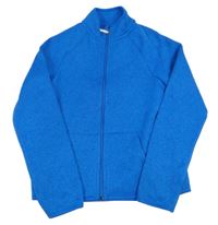 Safírová melírovaná pletená propínací mikina Stay Cool