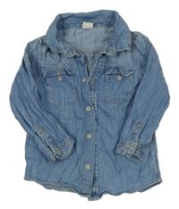 Modrá rifľová košeľa H&M