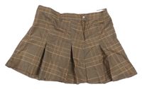 Hnedo-čierna vzorovaná skladaná sukňa H&M