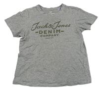 Sivé tričko s logom Jack&Jones
