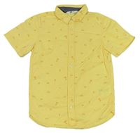 Žltá košeľa s obrázkami zn. H&M