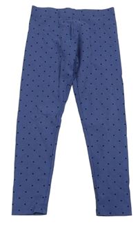 Modré legíny s puntíky M&S