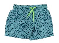 Svetlomodré plážové kraťasy so žralokmi zn. H&M