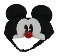Černá plyšová gelová maska na oči - Mickey