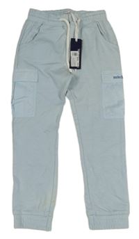 Nové - Světlemodré cargo tepláky Mitch&Son