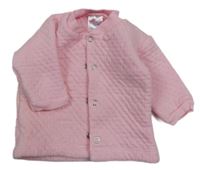 Světlerůžová vzorovaná propínací mikina