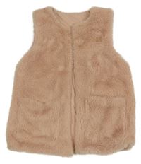 Starorůžová kožešinová podšitá vesta St. Bernard